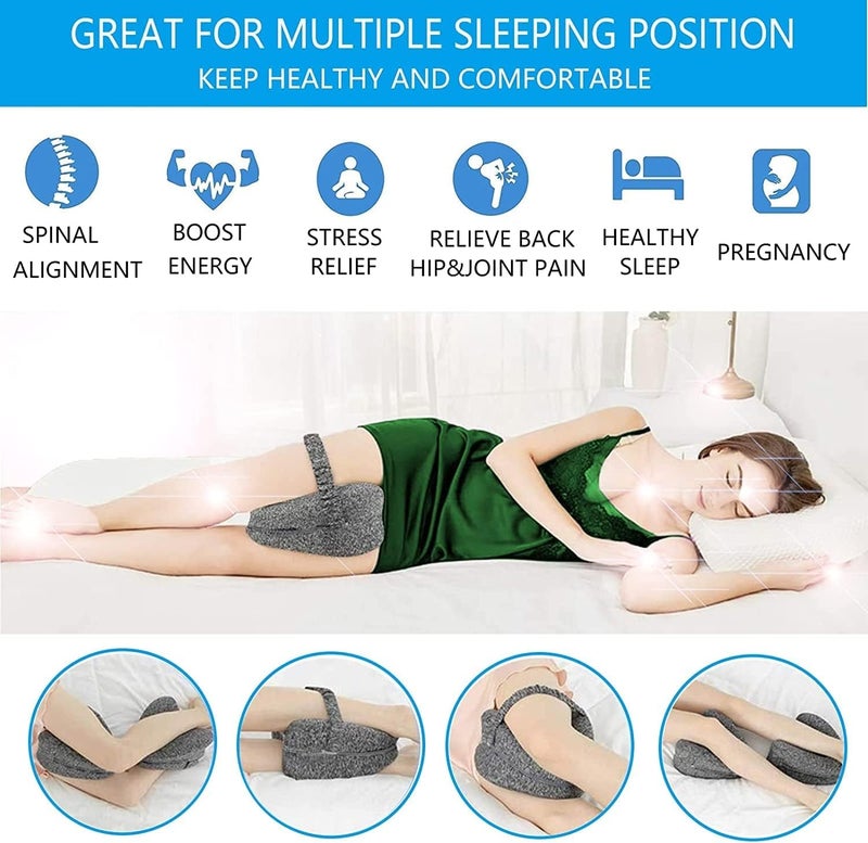 Vertdens Leg Pillow, Knee Pillow for Side Sleepers, Leg Pillows for Sleeping, Knee Cushion for Sleeping,Suitable for Relieving Leg, Back, Knee Pain - Image 5